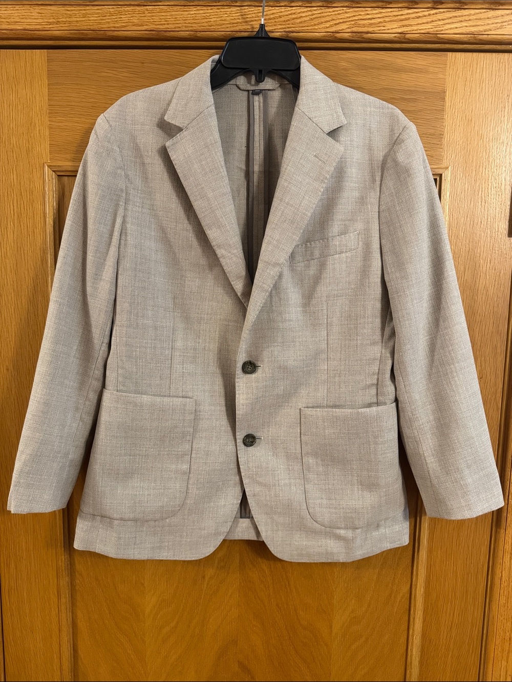 Bonobos Jetsetter Unconstructed 100% Italian Wool Blazer 38S Slim Fit Beige